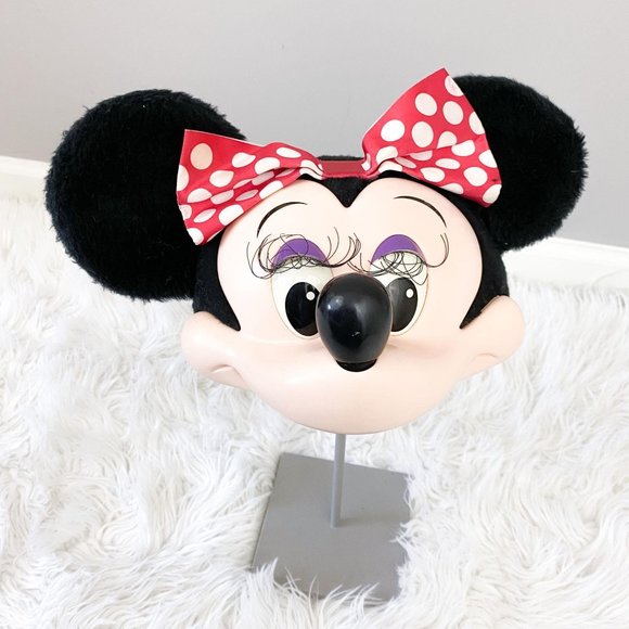 Disney Accessories - Vintage Disney Minnie Mouse 3D Face Hat 80s